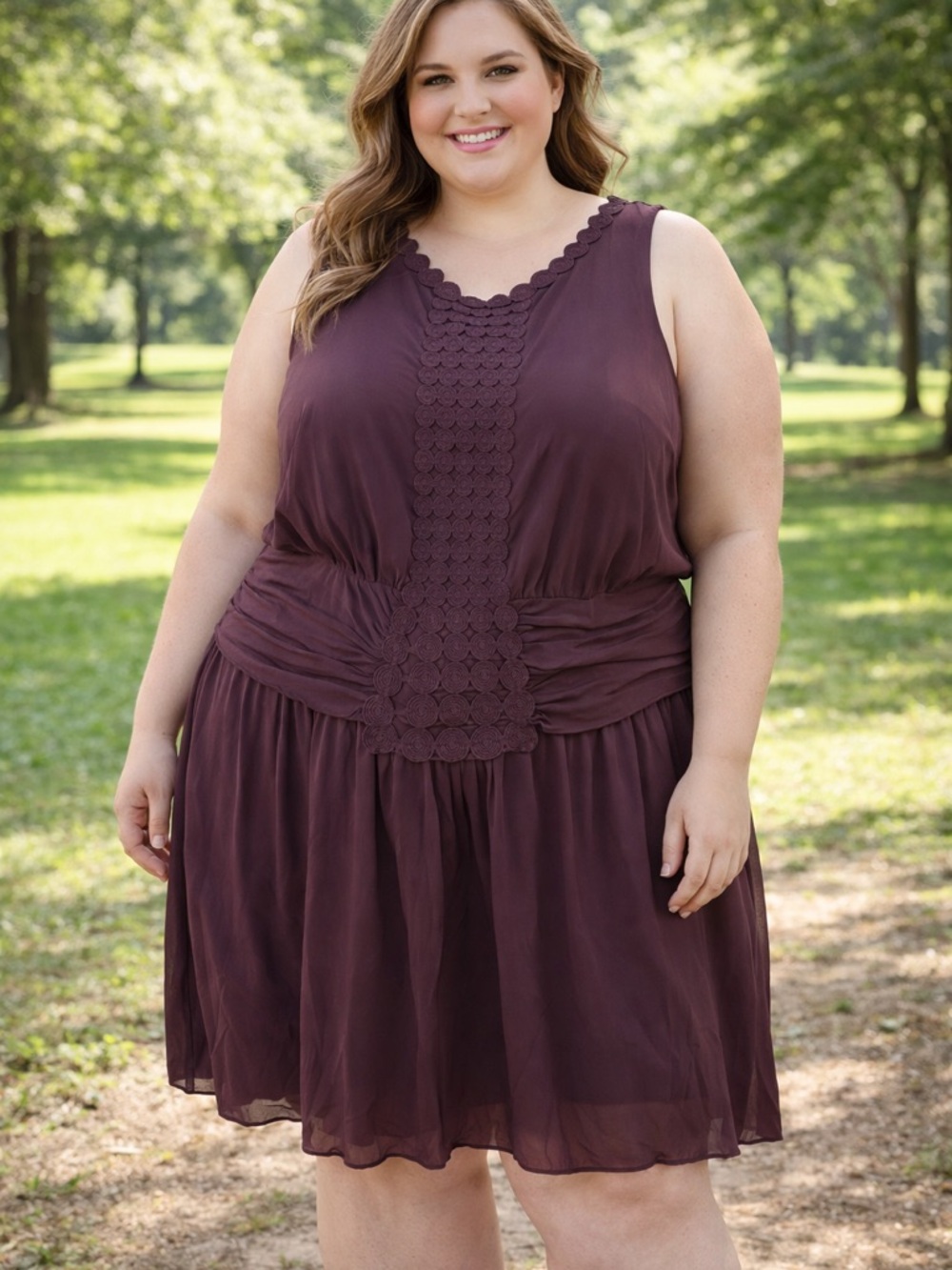 Studio M Brown Sleeveless Mini Dress